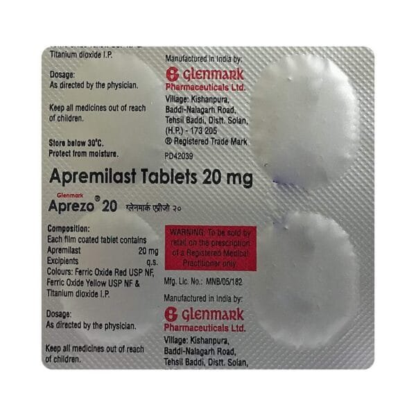 APREZO 20 MG TAB 4 TAB