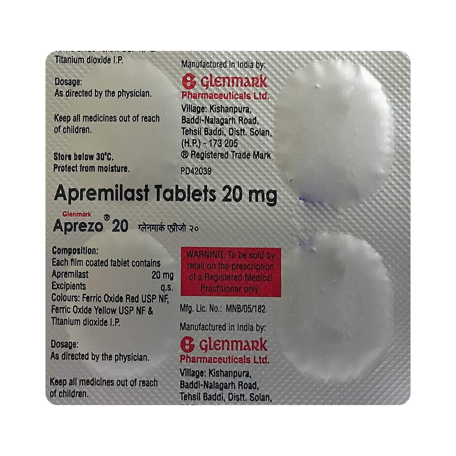 APREZO 20 MG TAB 4 TAB