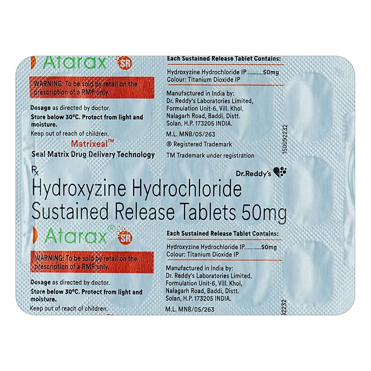 ATARAX-SR TAB 15 TAB