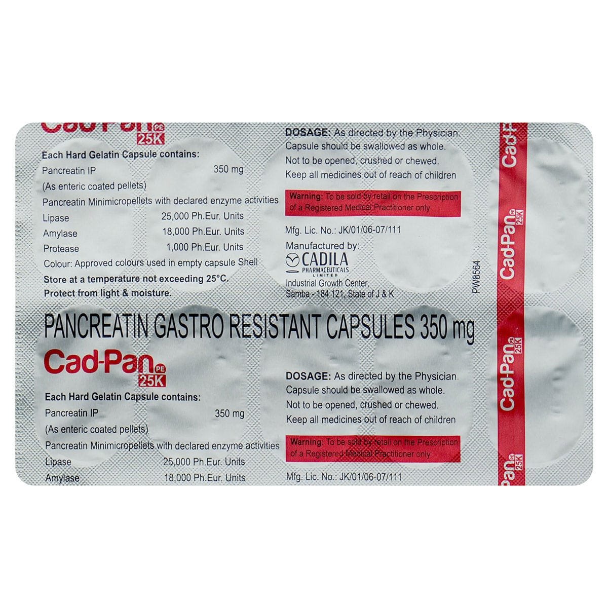 CADPAN PE 25 K CAP 10 TAB