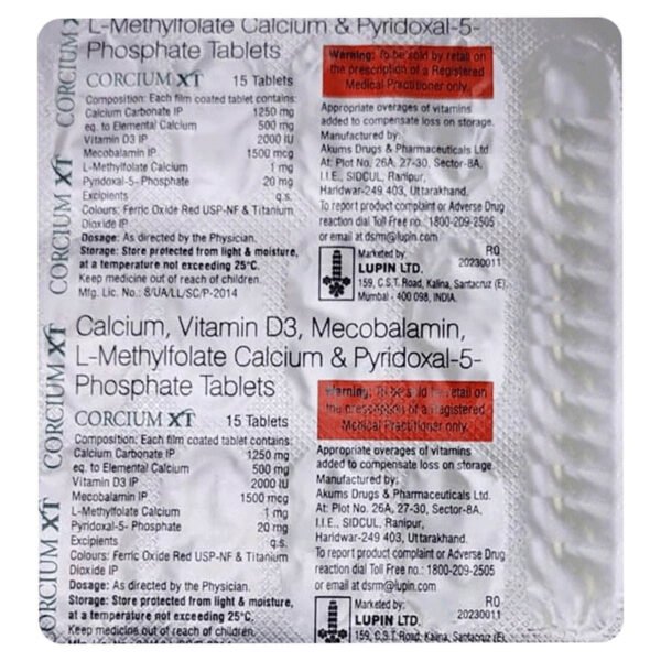 CORCIUM-XT TAB 15 TAB