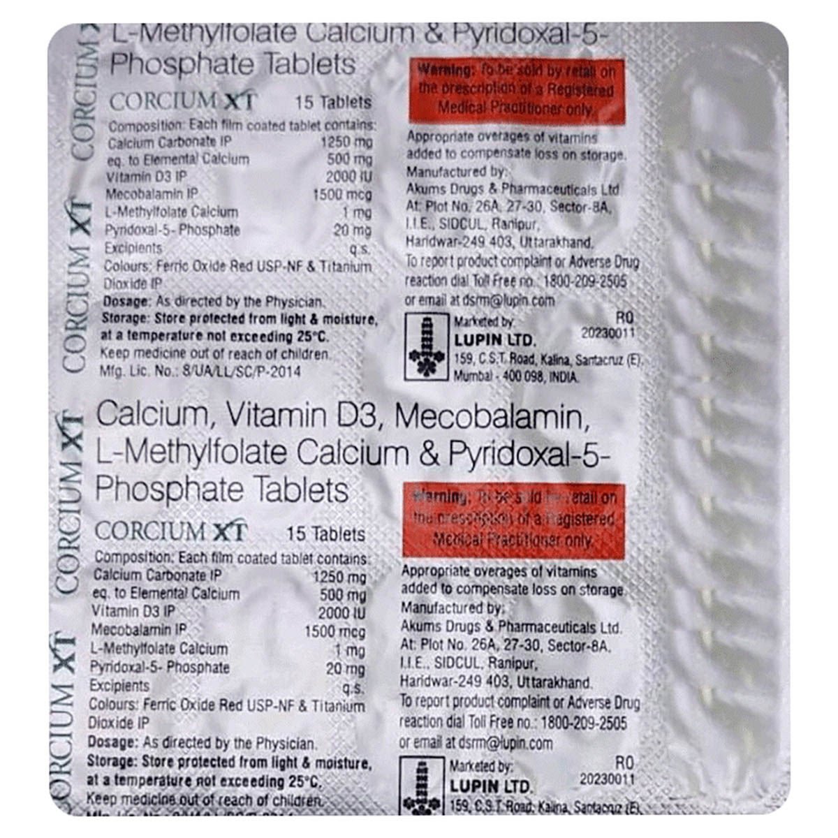 CORCIUM-XT TAB 15 TAB