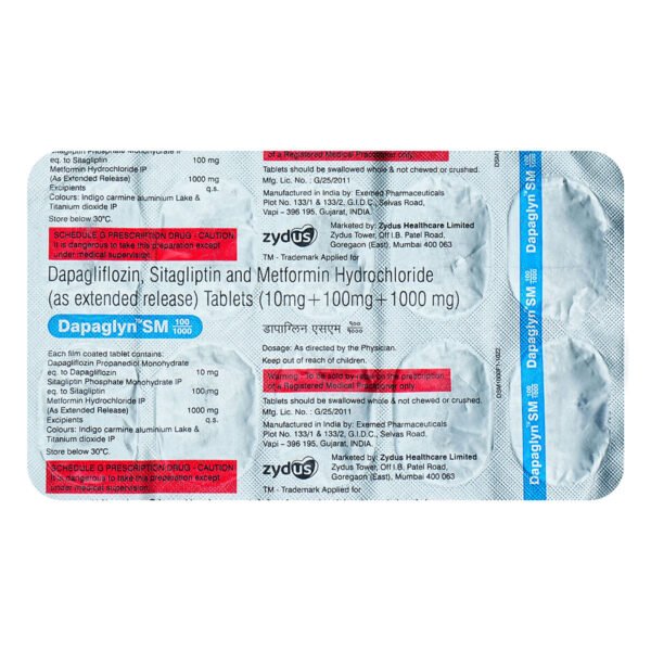 DAPAGLYN SM 100/1000 10 TAB